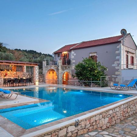 Cretan Lux Villa Heated Pool Gavalochori Eksteriør billede
