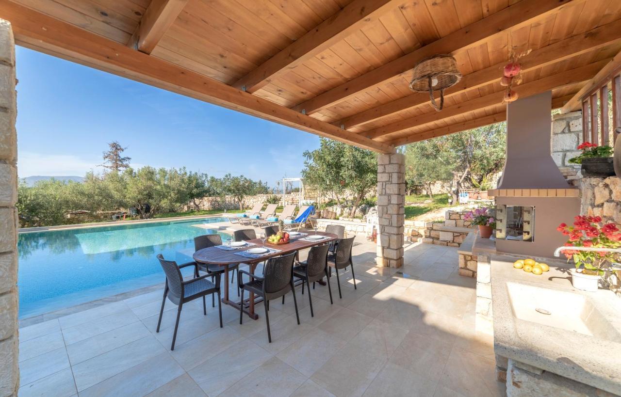 Cretan Lux Villa Heated Pool Gavalochori Eksteriør billede