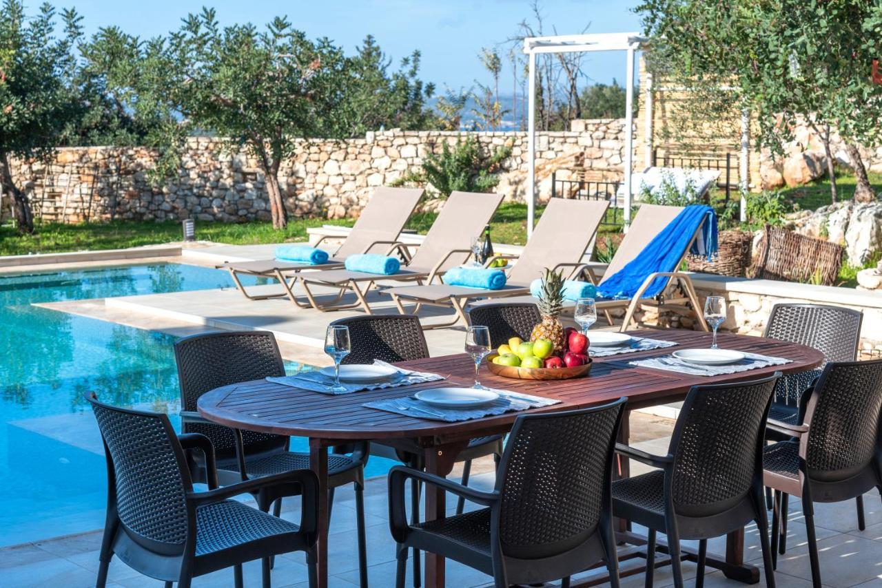 Cretan Lux Villa Heated Pool Gavalochori Eksteriør billede