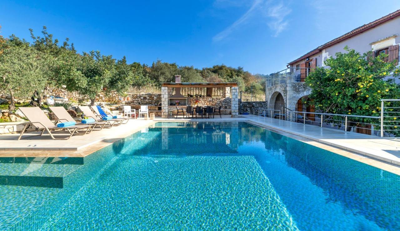 Cretan Lux Villa Heated Pool Gavalochori Eksteriør billede