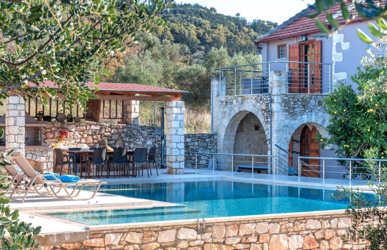 Cretan Lux Villa Heated Pool Gavalochori Eksteriør billede