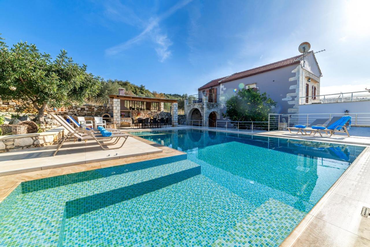Cretan Lux Villa Heated Pool Gavalochori Eksteriør billede