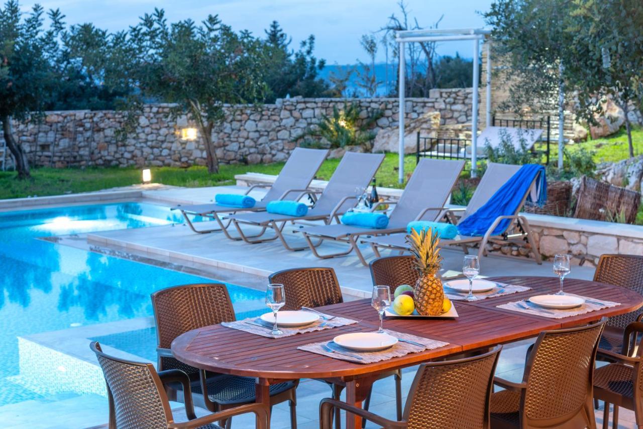 Cretan Lux Villa Heated Pool Gavalochori Eksteriør billede