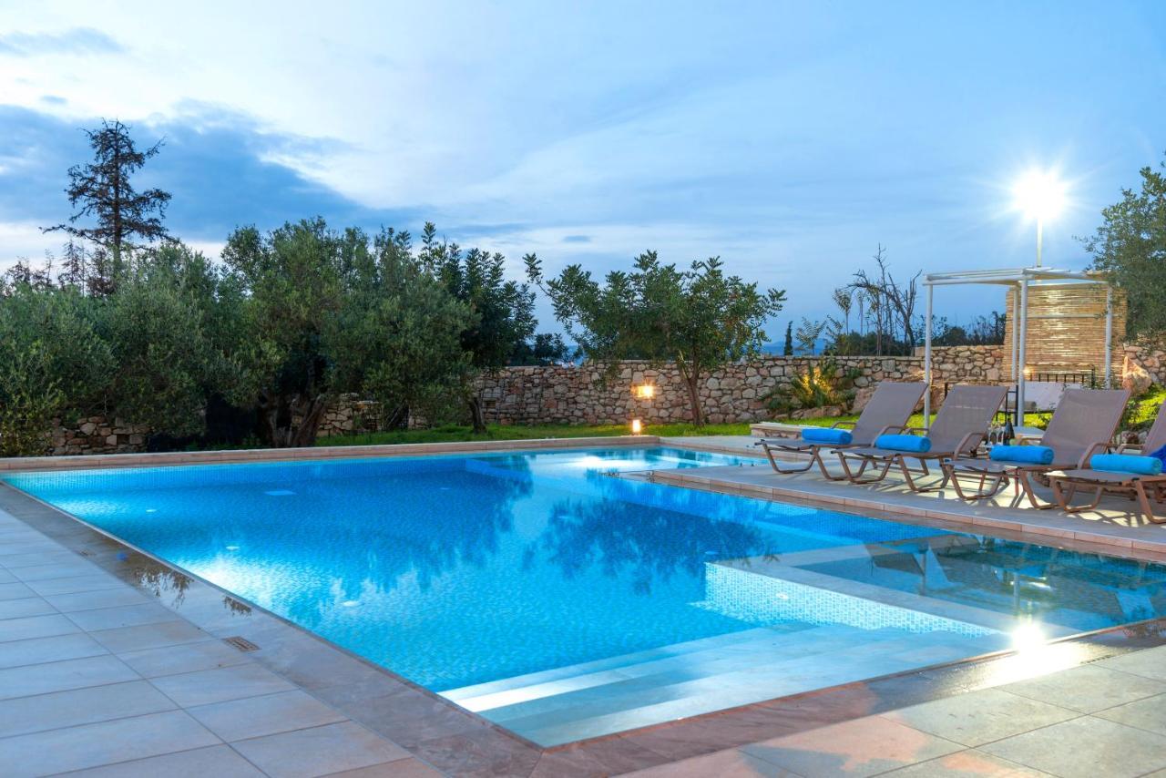 Cretan Lux Villa Heated Pool Gavalochori Eksteriør billede